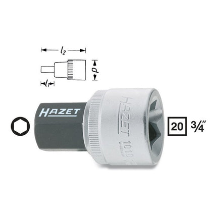Toma hexagonal HAZET 1010 3/4 ″ ( 8000466337 )