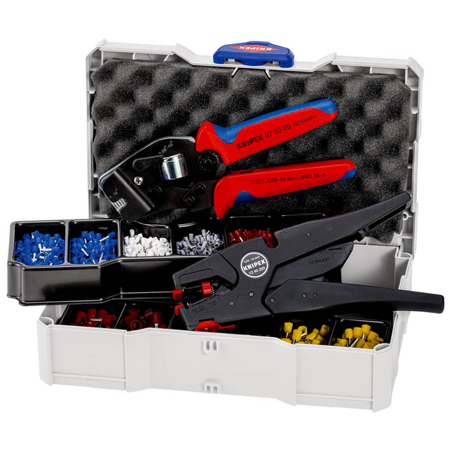 Set di crimpatura KNIPEX 97 90 16 Con pinze per crimpare e spelafili ( 8000653624 )