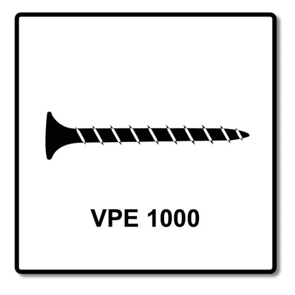 SENCO DS 5550 18V DuraSpin Magazin Schrauber ( 7W2001N ) mit 2x 3,0 Ah Akkus, Ladegerät und 1000x Grobgewinde Schrauben 3,9x30 - Toolbrothers