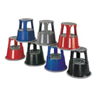 Taboret obrotowy WEDO, blacha stalowa, czerwony ( 9000460104 )