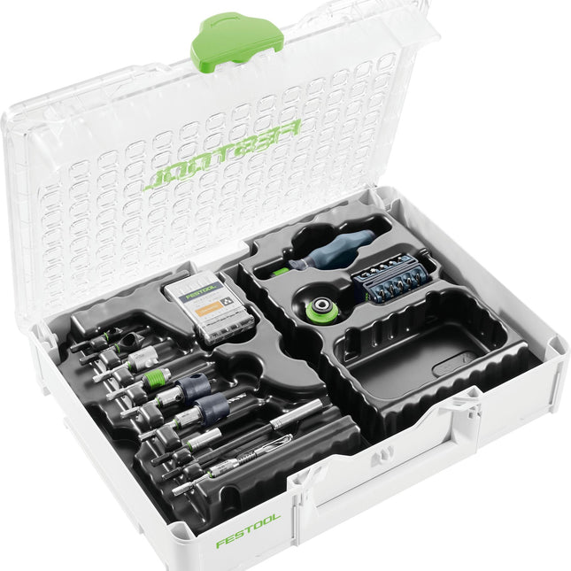 Festool SYS3 M 89 ORG CE-SORT Montagepaket ( 576804 ) für Festool Akku-Bohrschrauber und Akku-Schlagbohrschrauber mit FastFix Aufnahme und Werkzeugfutter WH-CE CENTROTEC
