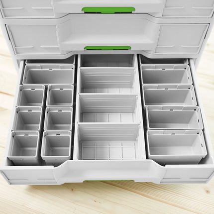Festool 50x50/50x100x68-Set Einsatzboxen ( 578056 ) für Sortainer³, Systainer³ Combi, Systainer³ Organizer