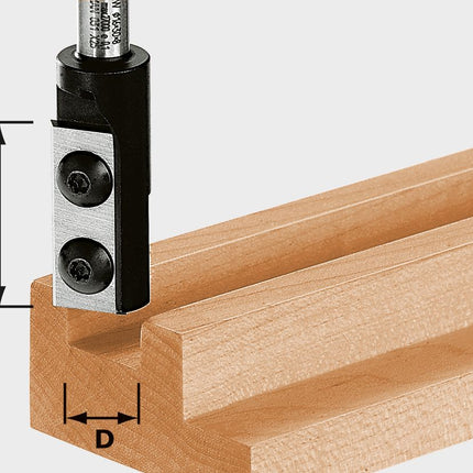 Festool HW D16/30 S8 insertos de fresado de ranuras (492716) para OF 900, OF 1000, OF 1010, OF 1010 R, OF 1400, OF 2000, OF 2200