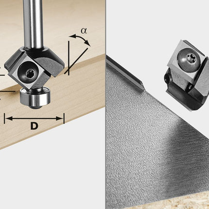 Festool S8 HW 45° D27 12x12 KL Fasefräser-Wendeplatten ( 499807 ) für OF 1010, OF 1010 R, OFK 700, MFK 700