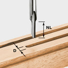 Festool HS S8 D 4/15 Nutfräser ( 490942 ) für OF 900, OF 1000, OF 1010, OF 1010 R, OF 1400, OF 2000, OF 2200