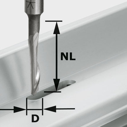 Festool HS S8 D5/NL23 Aluminiumfräser ( 491036 ) für OF 900, OF 1000, OF 1010, OF 1010 R, OF 1400, OF 2000, OF 2200