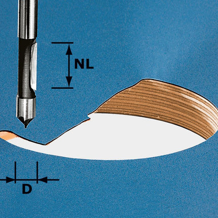 Festool HW S8 D8/19 Bohrfräser ( 491037 ) für OF 900, OF 1000, OF 1010, OF 1010 R, OF 1400, OF 2000, OF 2200