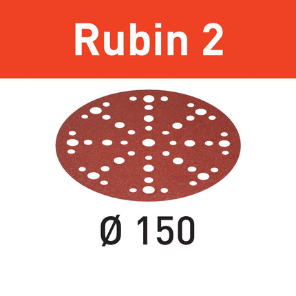 Festool STF D150/48 P120 RU2/10 Schleifscheibe Rubin 2 ( 575182 ) für RO 150, ES 150, ETS 150, ETS EC 150, LEX 150, WTS 150, HSK-D 150