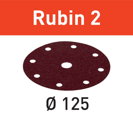 Disco abrasivo Festool STF D125/8 P150 RU2/50 Ruby 2 (499098) para RO 125, ES 125, ETS 125, ETSC 125, ES-ETS 125, ES-ETSC 125, ETS EC 125, LEX 125