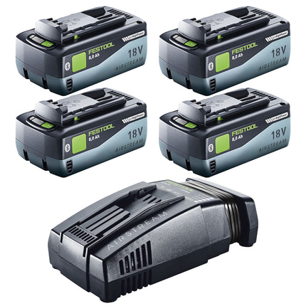 Festool 18V 4x8,0/SCA16 Energy Set 4x batería 18 V 8,0 Ah ( 4x 577323 ) + cargador ( 576953 )