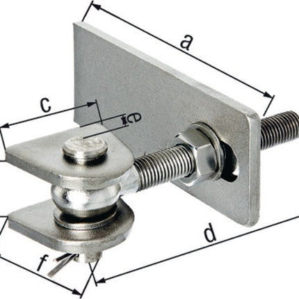 Zawias GAH 86x23x55x130x28x50mm ( 3000200560 )
