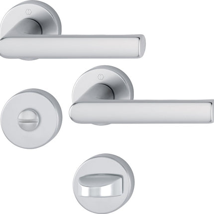 HOPPE Rosettengarnitur Hamburg 1700 / 42KB/42KBS Aluminium F1 ( 3000203128 )