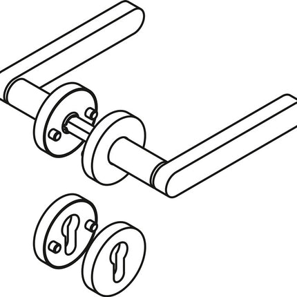 HEWI Escutcheon set 270XAH01.130 Stainless steel ( 3000207491 )