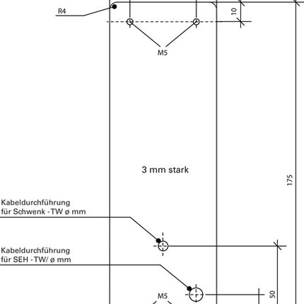 GFS Plaque de montage 901 670 Montage sur portes coupe-feu ( 3000250547 )