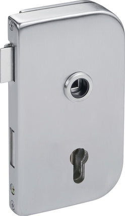 Cerradura HERMAT para puerta de cristal 6033 PZ L - Roma acero inoxidable mate ( 3000253945 )