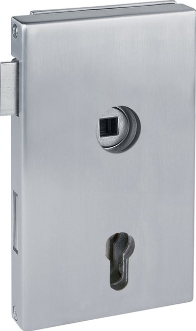 HERMAT Cerradura para puerta de cristal 6053 PZ R - Molina acero inoxidable mate ( 3000253948 )