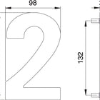 EDI Hausnummer Ziffer 2 Edelstahl matt ( 3000261317 )