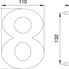 EDI Hausnummer Ziffer 8 Edelstahl matt ( 3000261323 )