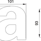 EDI Numéro de maison lettre a acier inoxydable mat ( 3000261324 )