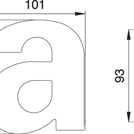 EDI Numéro de maison lettre a acier inoxydable mat ( 3000261324 )
