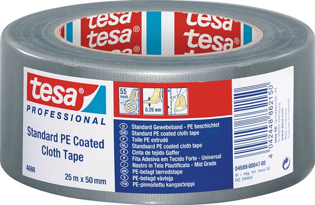 TESA fabric tape tesaband(R) Standard 4688 silver matt ( 3000265410 )