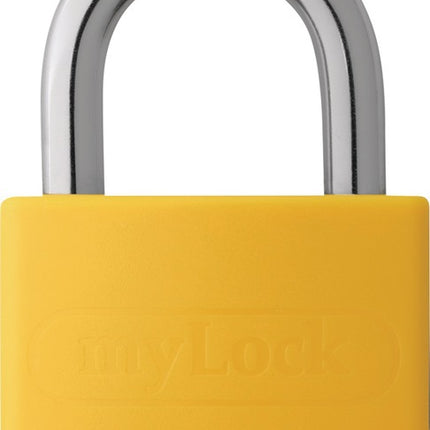 Cadenas à cylindre ABUS T65AL/40 jaune lisse. Largeur du corps de serrure 43 mm (3000280254).