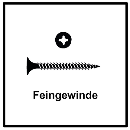 Technofast GF3535TD 5000 x Gipskartonschrauben Trockenbauschrauben 3,5 x 35 PH2 Feingewinde - Toolbrothers