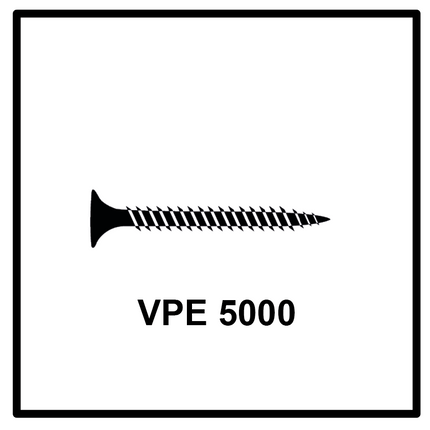 Technofast GF3935TE 5000 x Gipskartonschrauben Trockenbauschrauben 3,9 x 35 PH2 Grobgewinde - Toolbrothers