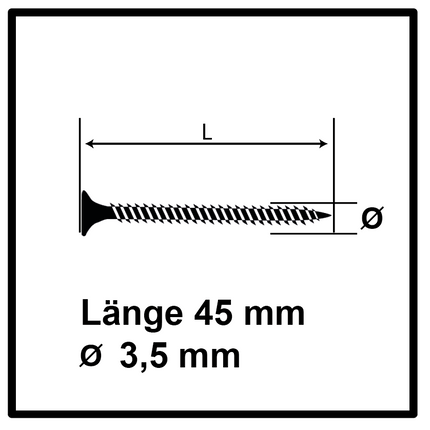 Technofast GF3545TD 5000 x Gipskartonschrauben Trockenbauschrauben 3,5 x 45 PH2 Feingewinde - Toolbrothers