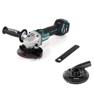 Makita DGA 513 Z Akku Winkelschleifer 18V 125mm Brushless Solo + Absaughaube - ohne Akku, ohne Ladegerät