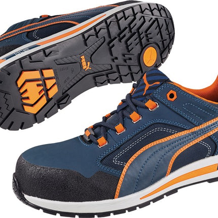 Zapato de seguridad PUMA Crosstwist LOW talla 44 azul/naranja ( 4000374604 )