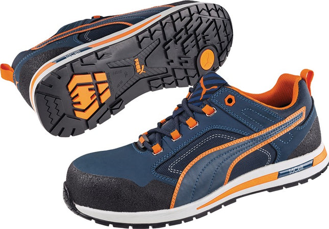 Zapato de seguridad PUMA Crosstwist LOW talla 44 azul/naranja ( 4000374604 )