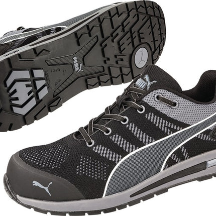 Zapato de seguridad PUMA Elevate Knit BLACK LOW talla 40 negro/gris ( 4000374610 )