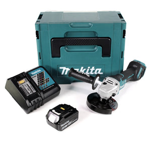 Makita DGA 517 RG1J Akku Winkelschleifer 18 V 125 mm Brushless + 1x Akku 6,0 Ah + Ladegerät + Makpac
