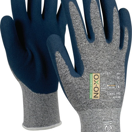 Guantes OX-ON Recycle Basic 16001 talla 8 azul/azul claro ( 4000391358 )