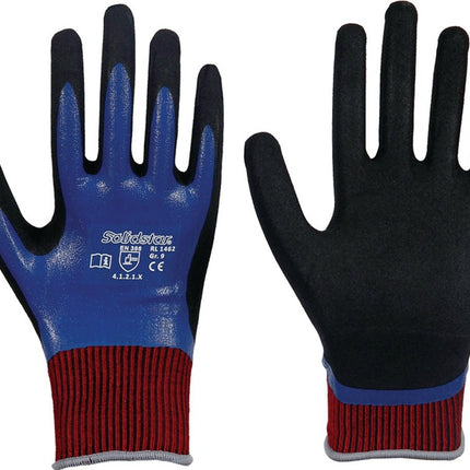 LEIPOLD Handschuhe Solidstar Nitril Grip Complete 1462 Größe 8 blau ( 4000391407 )
