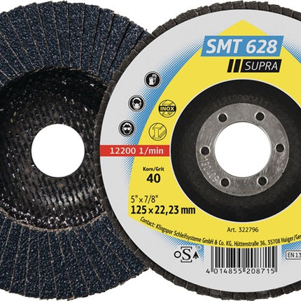 Disco lamellare KLINGSPOR SMT 628 Supra Ø 115 mm grana 60 piatta ( 4000842268 )