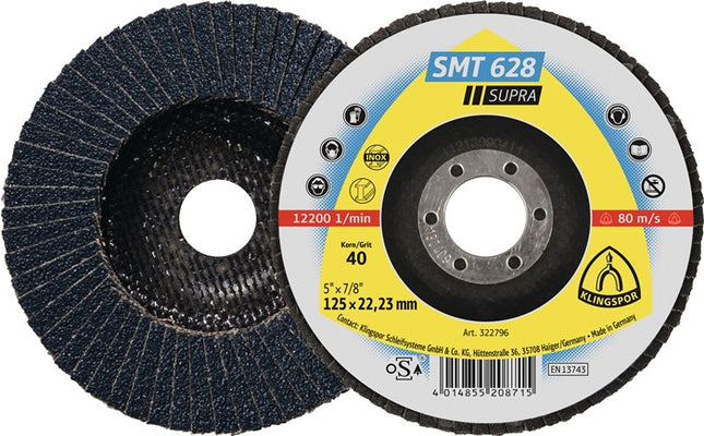 Disco lamellare KLINGSPOR SMT 628 Supra Ø 115 mm grana 60 piatta ( 4000842268 )