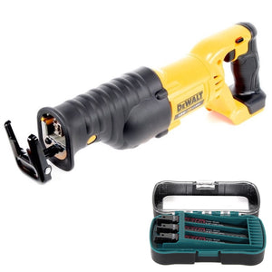 Dewalt DCS 380 N 18 V Li-Ion Akku Säbelsäge Reciprosäge Solo + Makita Reciprosägeblatt Set 27 tlg. in praktischer Box - ohne Zubehör, ohne Akku, ohne Ladegerät