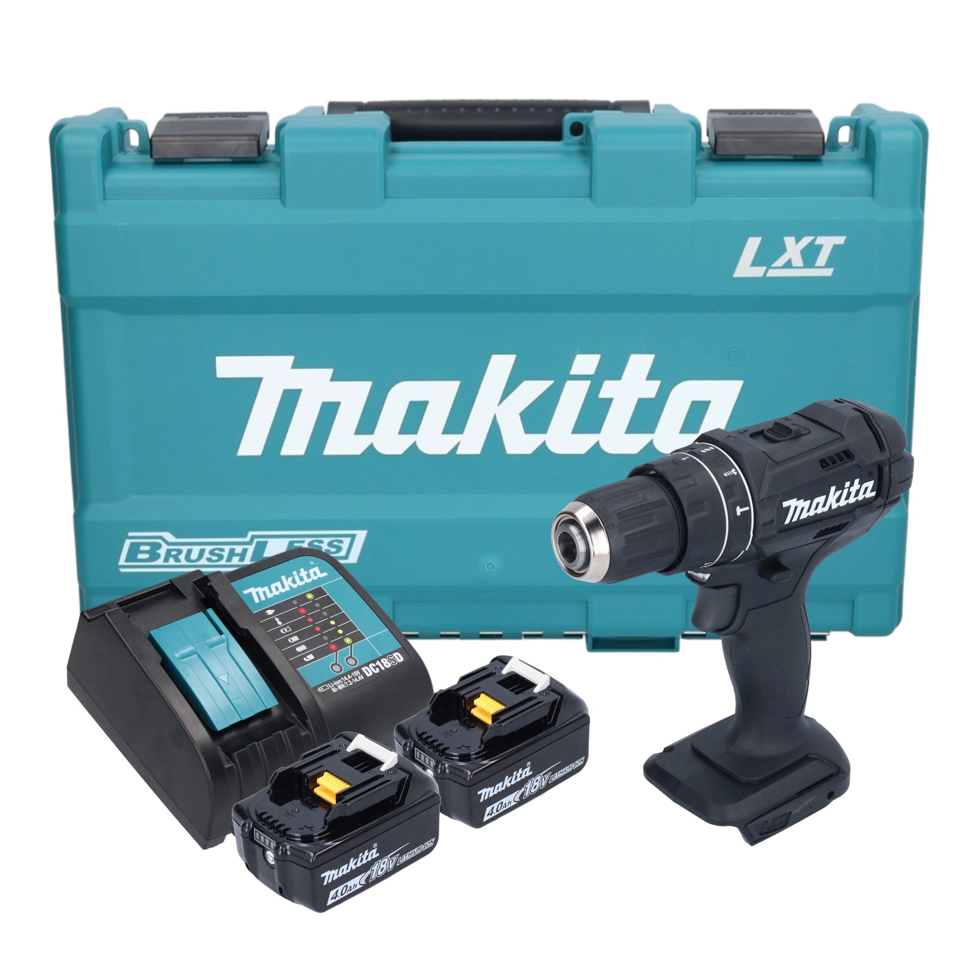 Makita DHP 482 SMKB Akku Schlagbohrschrauber 18 V 62 Nm Schwarz 2x Akku 4 0 Ah Ladegeraet Koffer 0 - toolbrothers
