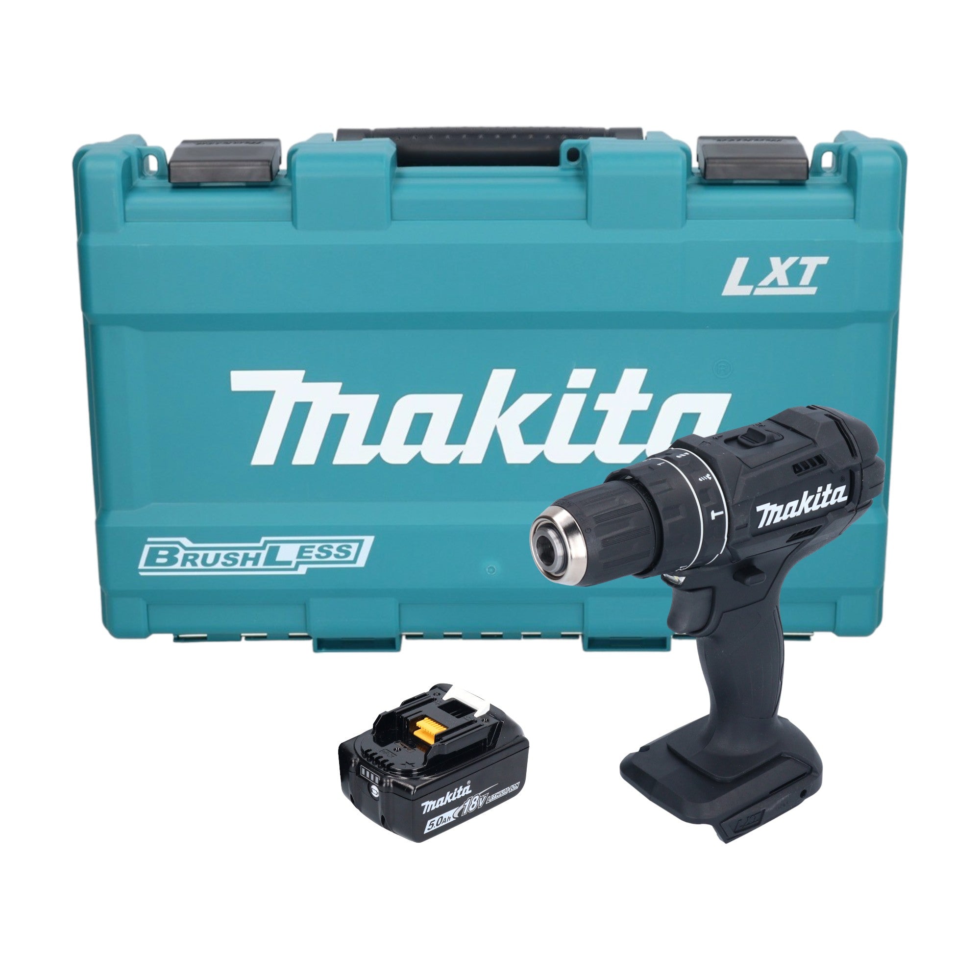 Makita DHP 482 T1KB Akku Schlagbohrschrauber 18 V 62 Nm Schwarz 1x Akku 5 0 Ah Koffer ohne Ladegeraet 0 - toolbrothers