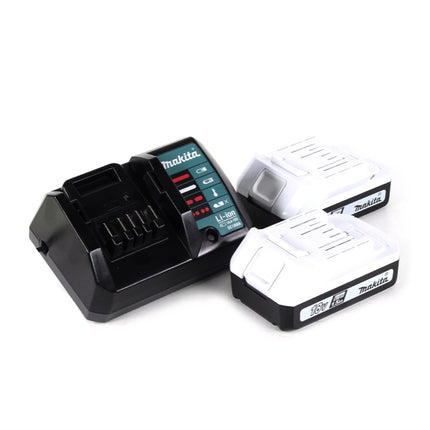 Makita HP 457 DWE 18 V Li-Ion Akku Schlagbohrschrauber im Transportkoffer + 2 x 1,5 Ah Akku + Ladegerät + Makita B-53811 Bit & Bohrer-Set 100-teilig mit Bithalter in Kunstoffkoffer - Toolbrothers