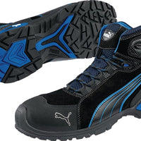 PUMA Sicherheitsstiefel Rio Black Mid Größe 45 schwarz/blau ( 4300700415 )