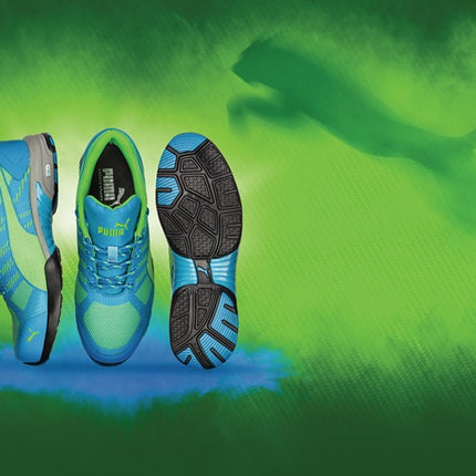 PUMA Damensicherheitsschuh Knit Blue Wns Low Größe 41 blau/grün ( 4300700655 )