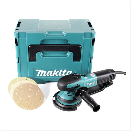 Lijadora rotativa excéntrica Makita BO 6050 J 750 W 150 mm en Makpac