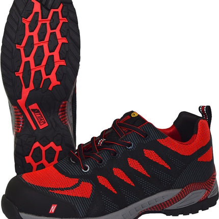 Zapato de seguridad NITRAS PRO STEP talla 41 negro/rojo (8000235644)