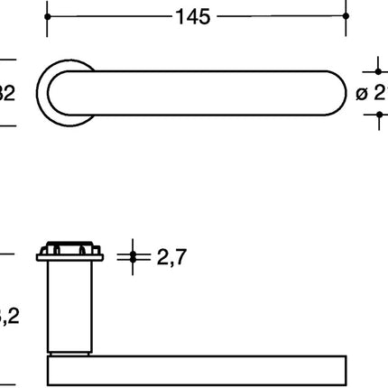 Jeu de rosaces HEWI 270XAM01.130 acier inoxydable XA (8000590654)