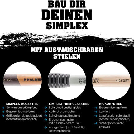 Testa di mazza HALDER soft-face Diametro della testa 80 mm ( 8002360802 )