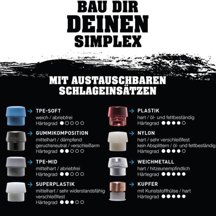 Testa di mazza HALDER soft-face Diametro della testa 80 mm ( 8002360802 )