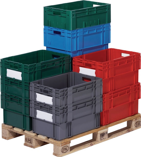 LA-KA-PE Swivel stacking container PP red ( 9000446135 )